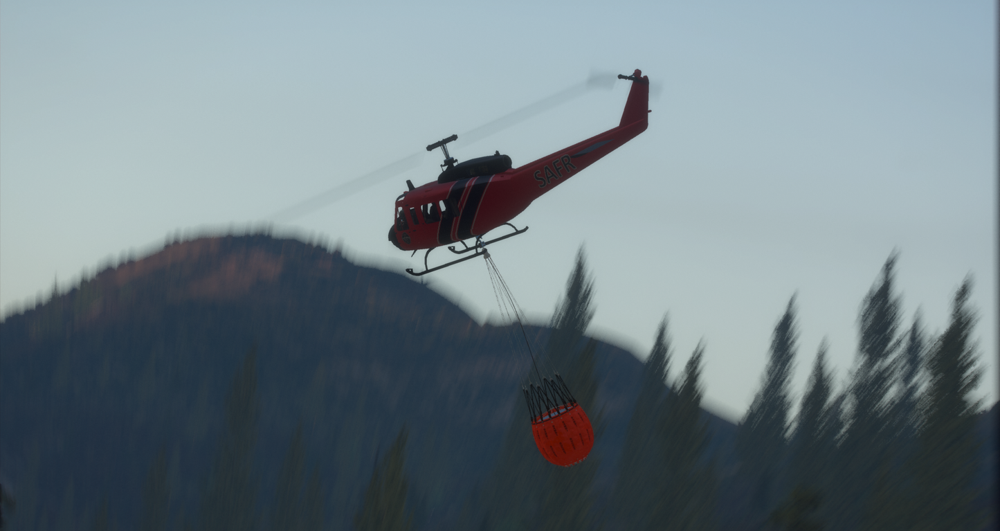 WILDFIRE BUCKET HELICOPTER