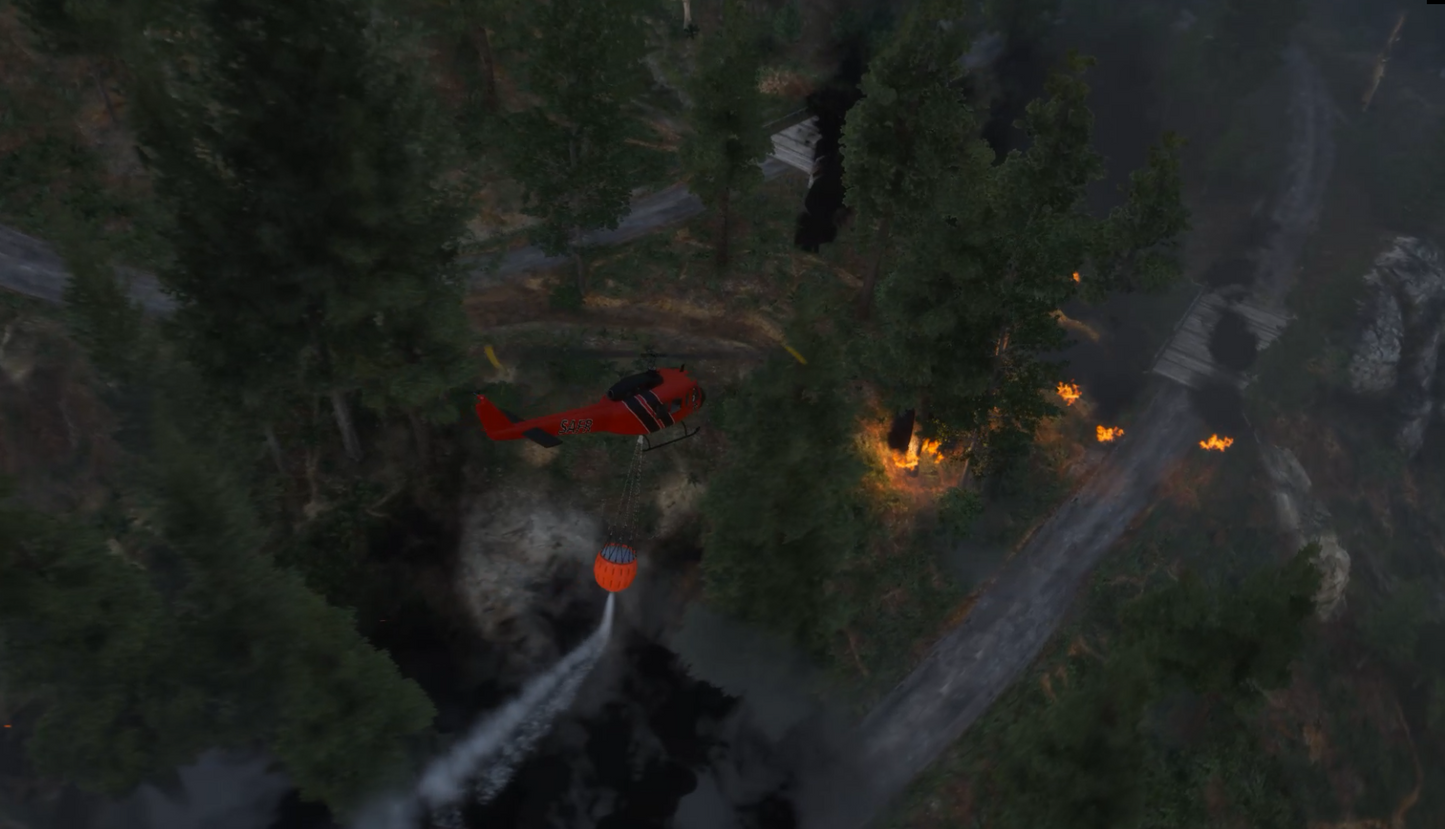 WILDFIRE BUCKET HELICOPTER